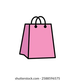 Shopping Bag Icon Vector Logo Template