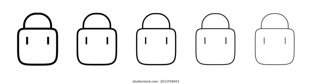 Shopping bag icon Vector logo sign