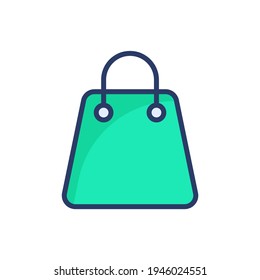 Icono de la bolsa de compra en vector. Logotipo