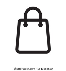 shopping bag icon. Vector modern simple shopping bag.