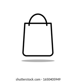 icono de la bolsa de compra. Vector moderno y simple bolsa de compras.