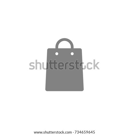Shopping bag icon, Vector on white background
