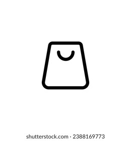 Shopping bag icon vector, outline icon for web and mobile apps