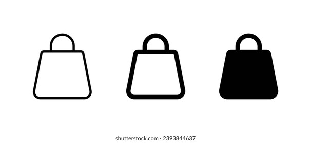 Shopping bag icon vector, outline icon for web and mobile apps