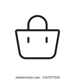 Einkaufstasche Symbol Vektorgrafik. Packungsbeilage