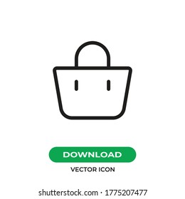 Shopping bag icon vector. Package sign