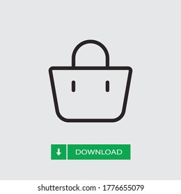 Shopping bag icon vector. Package sign