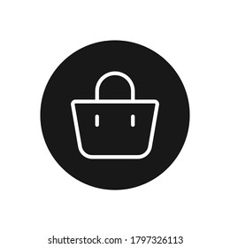 Shopping bag icon vector. Package sign