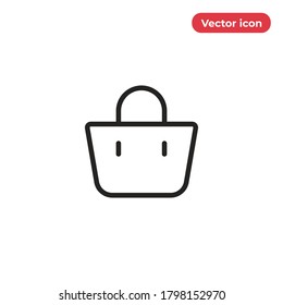 Shopping bag icon vector. Package sign