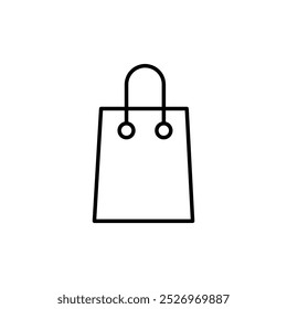 Shopping bag icon. vector Bag package shopper linear illustration for web and app..eps