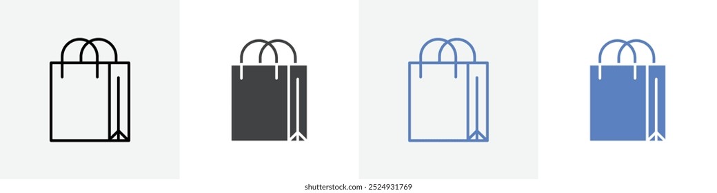 Conjunto de Vector de icono de bolso de compras para el Web