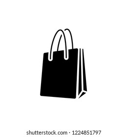 Shopping Bag Icon Vector Sign Symbol on White Isolated Background. EPS 10.