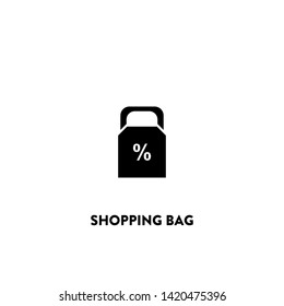 shopping bag icon vector. shopping bag sign on white background. shopping bag icon for web and app