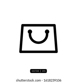 Shopping Bag Icon Vector - Sign or Symbol