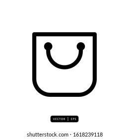 Shopping Bag Icon Vector - Sign or Symbol