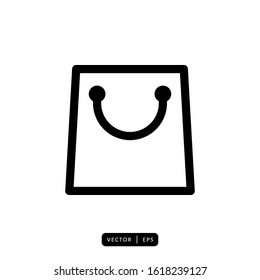 Shopping Bag Icon Vector - Sign or Symbol