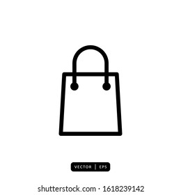 Shopping Bag Icon Vector - Sign or Symbol