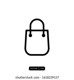 Shopping Bag Icon Vector - Sign or Symbol