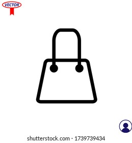 shopping bag icon vector, sign