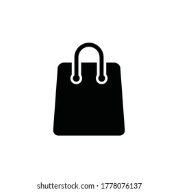 signo vectorial del icono de la bolsa de compras
