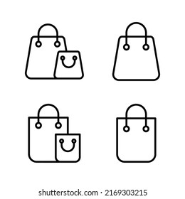 Shopping bag icon vector. shopping sign and symbol