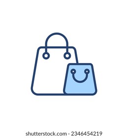 Vector de icono de la bolsa de compras. signo de compra y símbolo