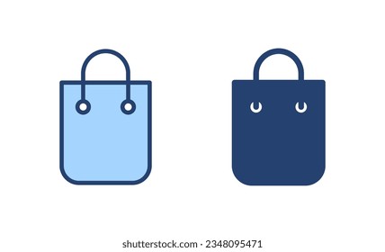 Shopping bag icon vector. shopping sign and symbol