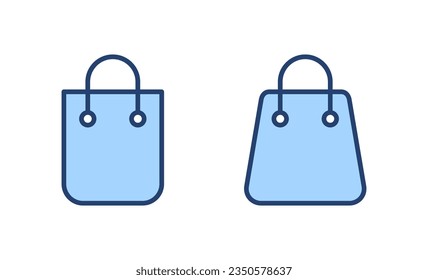 Vector de icono de la bolsa de compras. signo de compra y símbolo