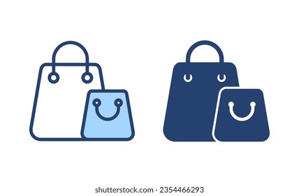 Shopping bag icon vector. shopping sign and symbol