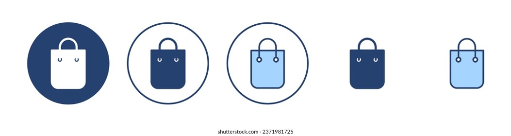 Shopping bag icon vector. shopping sign and symbol