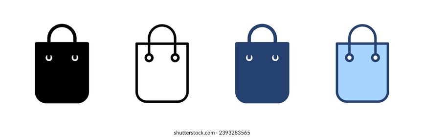 Shopping bag icon vector. shopping sign and symbol