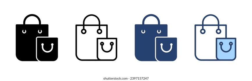 Shopping bag icon vector. shopping sign and symbol