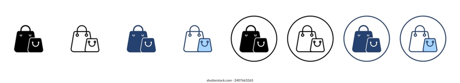 Shopping bag icon vector. shopping sign and symbol