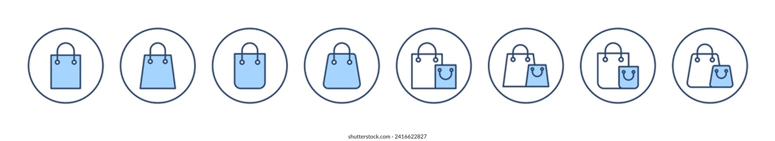 Shopping bag icon vector. shopping sign and symbol