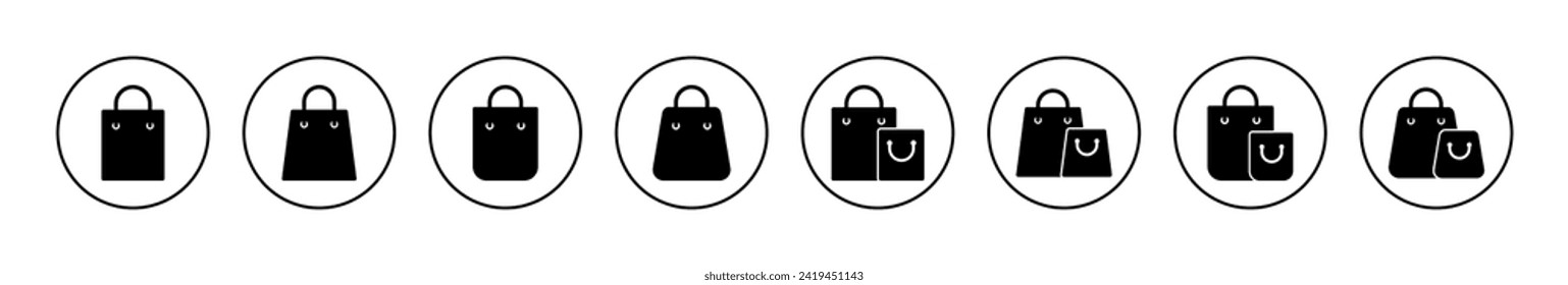 Shopping bag icon vector. shopping sign and symbol