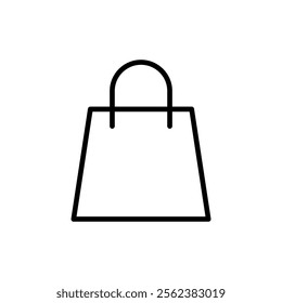 Shopping bag icon vector. shopping sign and symbol