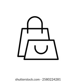 Shopping bag icon vector. shopping sign and symbol