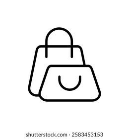 Shopping bag icon vector. shopping sign and symbol