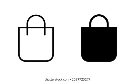 Shopping bag icon vector. shopping sign and symbol