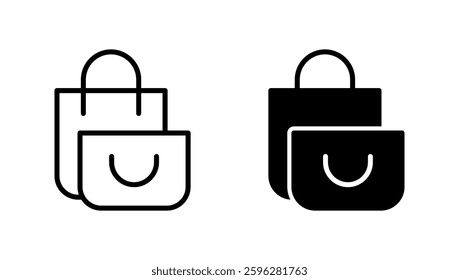Shopping bag icon vector. shopping sign and symbol