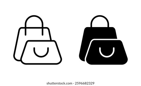 Shopping bag icon vector. shopping sign and symbol