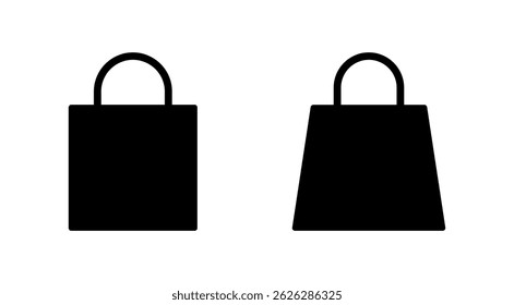 Shopping bag icon vector. shopping sign and symbol