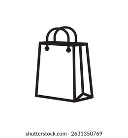 Shopping Bag Icon - Vector, signo y símbolo para Elementos de diseño, presentación, Sitio web o App.