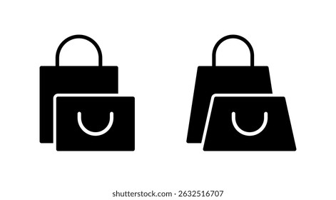 Shopping bag icon vector. shopping sign and symbol