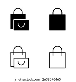 Shopping bag icon vector. shopping sign and symbol
