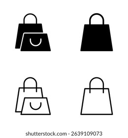 Shopping bag icon vector. shopping sign and symbol