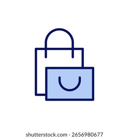 Vector del icono del bolso de compras. signo y símbolo de compras