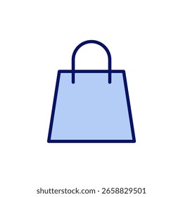 Vector del icono del bolso de compras. signo y símbolo de compras