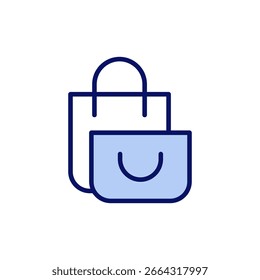 Shopping bag icon vector. shopping sign and symbol