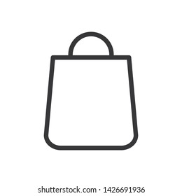 Shopping bag icon vector. Simple shopping bag sign in modern design style for web site and mobile app. EPS10